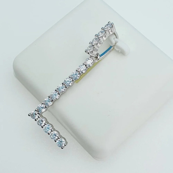 "925 Sterling Silver Cubic Zirconia Initial Pendant, UU1P6A6178 - Picture 6 of 10